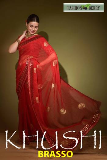 KHUSHI BRASSO BY FASHION BERRY THIS MAJESTIC PRINTED SAREE WHOLESALER IN SURAT